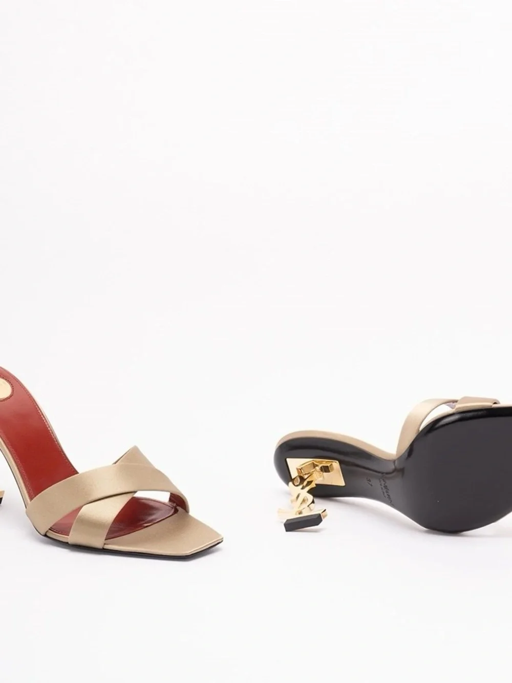 SAINT LAURENT Opyum YSL logo heels sandals - Picture 6 of 7